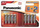 Batterie Panasonic Pro Power LR6PPG/8BW (6+2)