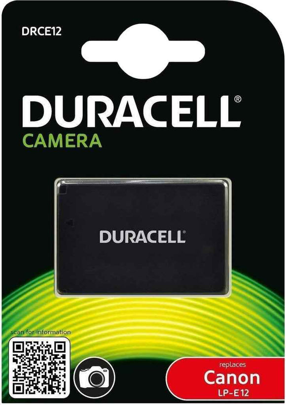 Batterie d'appareil photo Duracell - remplace la batterie Canon LP-E12