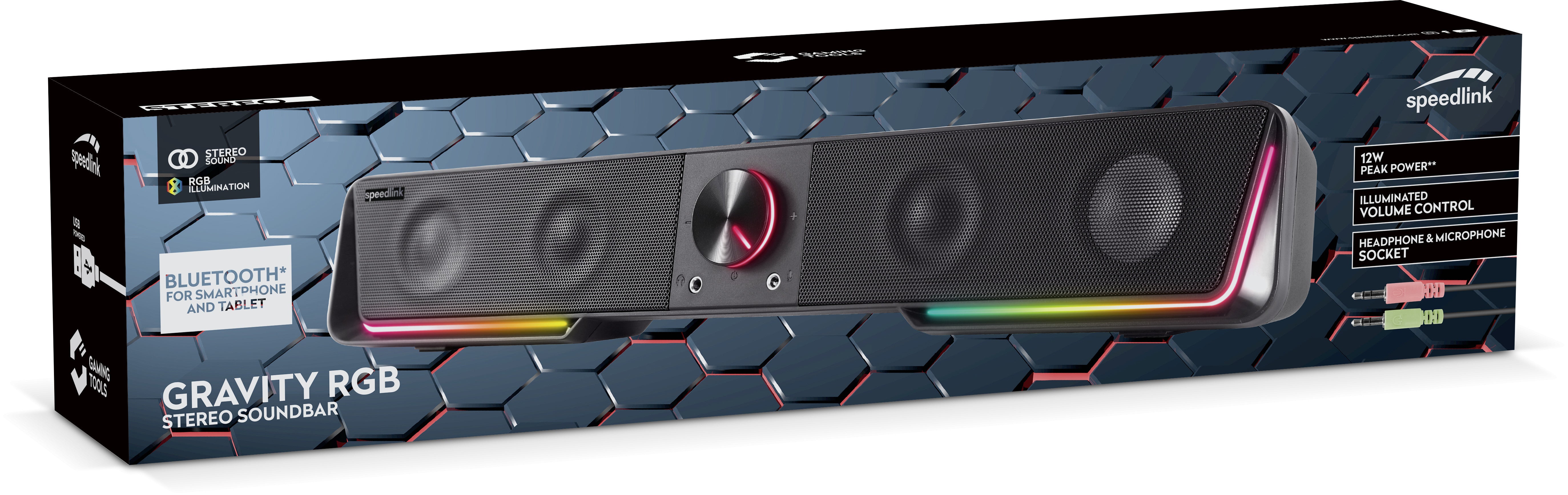 Barre de son speedlink gravity rgb sl-830200-bk