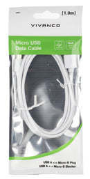 Câble Vivanco Polybag microUSB 1 m (39451)