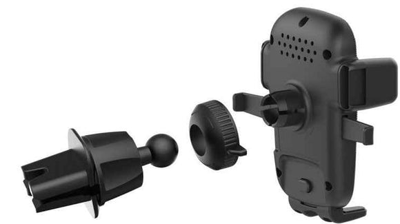 Support de téléphone pour voiture Platinet + chargeur QI (PUCHMB)