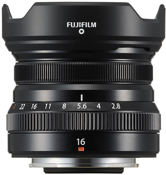 Objectif Fujifilm Fujinon XF 16 mm f/2,8 R WR, noir