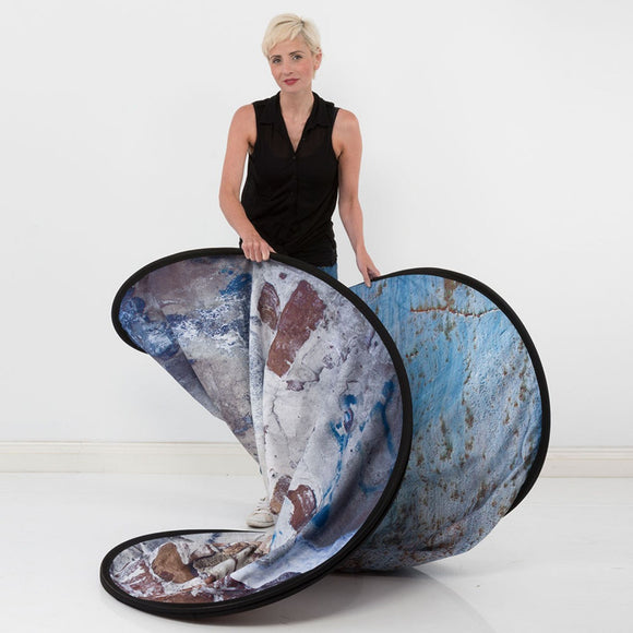 Manfrotto background Urban Collapsible 1.5x2.1m, rusty metal / plaster wall (LL 5713)