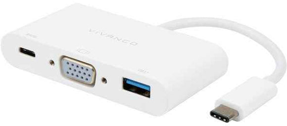 Adaptateur Vivanco USB-C - VGA 3 en 1 (45386)