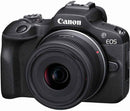 Canon | EOS R100 Mirrorless Camera + RF-S 18-45mm IS STM Lens + RF-S 55-210mm IS STM Lens | Megapixel 24.1 MP | Image stabilizer | ISO sensitivity (max) 256000 | Wi-Fi | Video recording | Manual | CMOS | Black