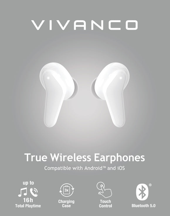 Casque sans fil Vivanco Fresh Pair BT, blanc (60604)