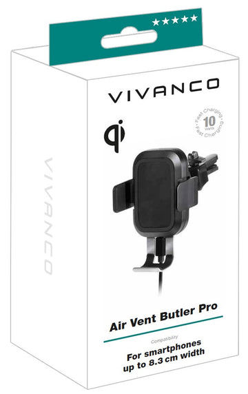Support de téléphone pour voiture Vivanco Butler Pro QI (61632)