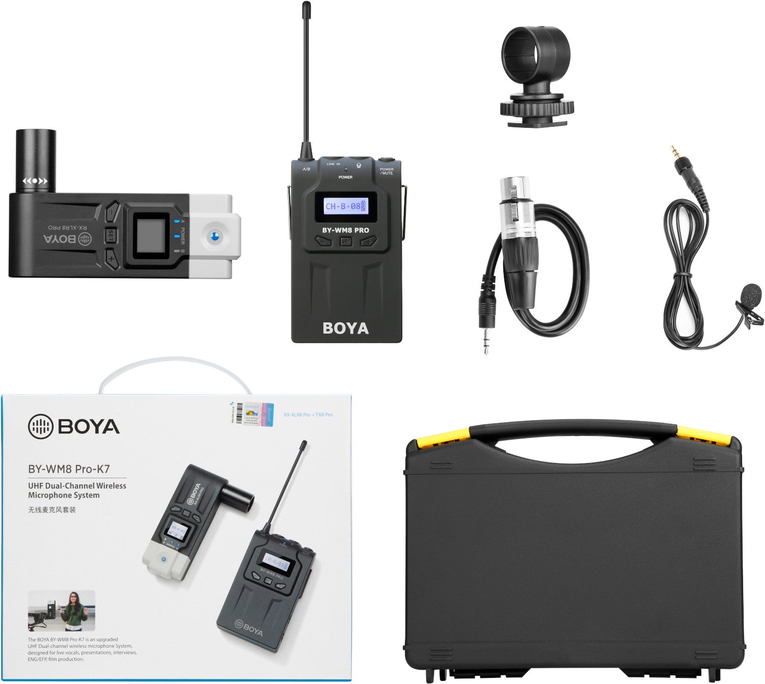 Microphone sans fil Boya BY-WM8 Pro-K7 UHF sans fil