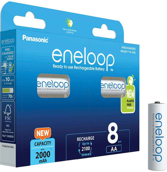 Panasonic | ENELOOP BK-3MCDE/8BE | AA | 2000 mAh | 8 pc(s)
