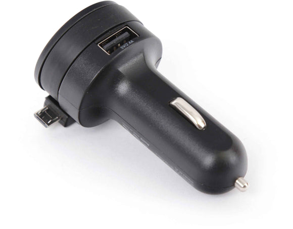 Platinet PLCRRCC Universal IC Car charger 2.4A USB + Rolling Micro USB Cable