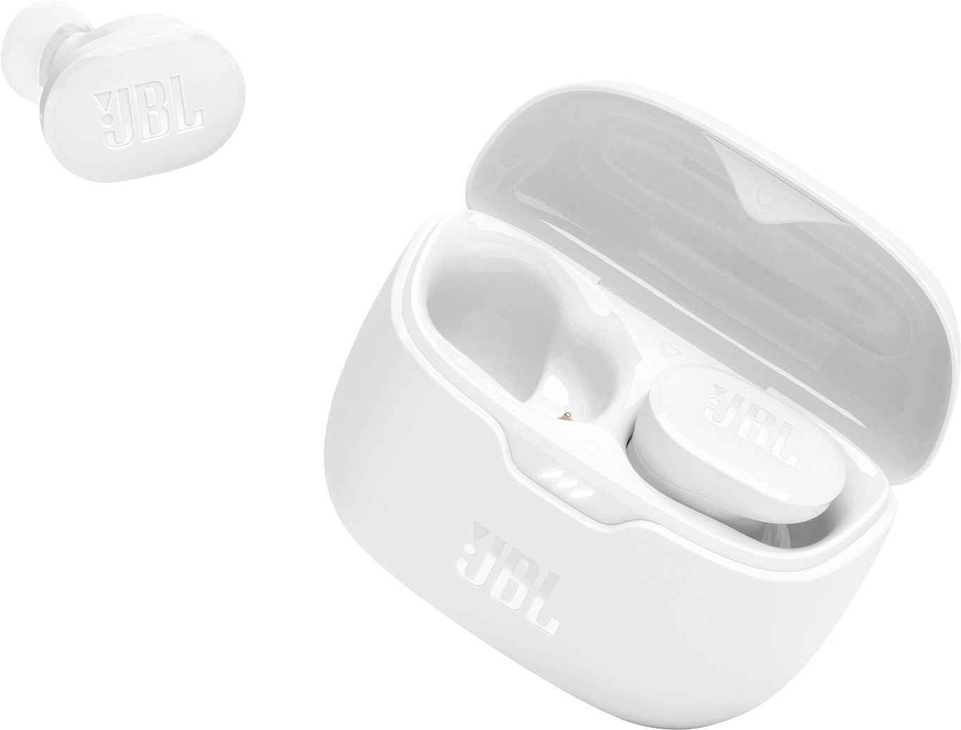 Écouteurs intra-auriculaires sans fil Bluetooth JBL Tune Buds TWS, blancs, EU