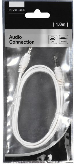 Vivanco cable 3.5mm - 3.5mm 1m, white (35811) - 0