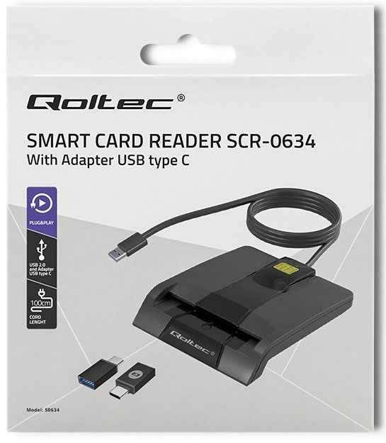 Inteligentny czytnik chipowych kart ID SCR-0634 | USB typu C