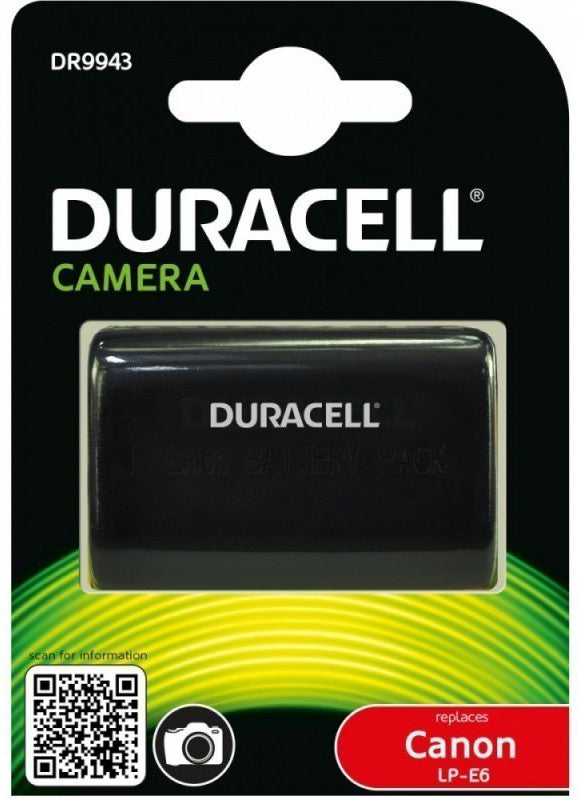 Batterie d'appareil photo Duracell - remplace la batterie Canon LP-E6