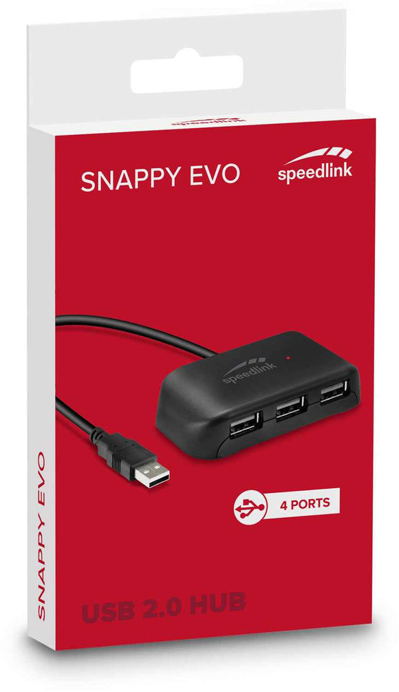 Concentrateur USB Speedlink Snappy Evo USB 2.0 4 ports (SL-140004)