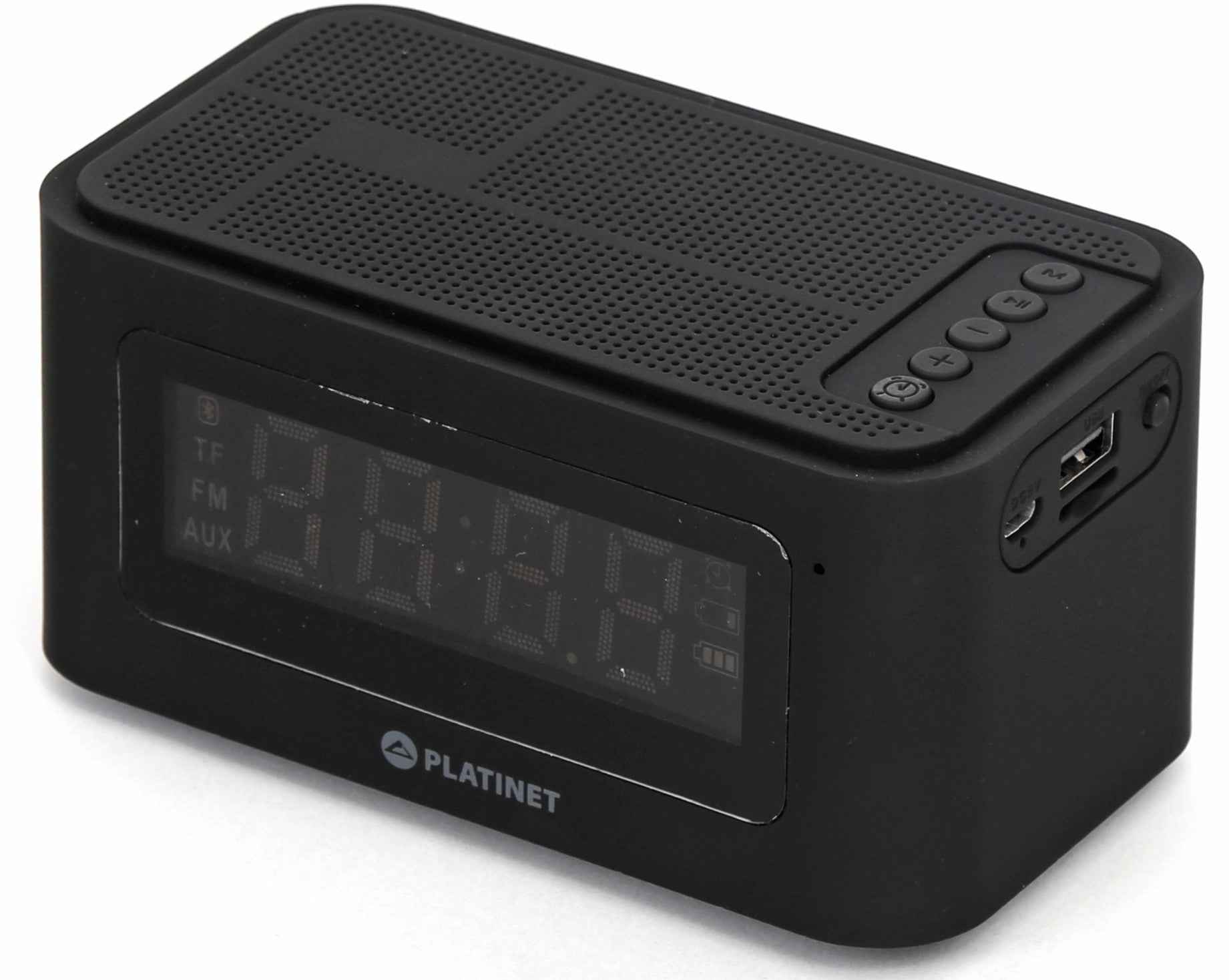 Enceinte sans fil Platinet + réveil Bluetooth 5W PMGC5B