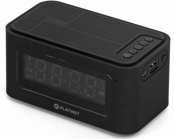 Enceinte sans fil Platinet + réveil Bluetooth 5W PMGC5B