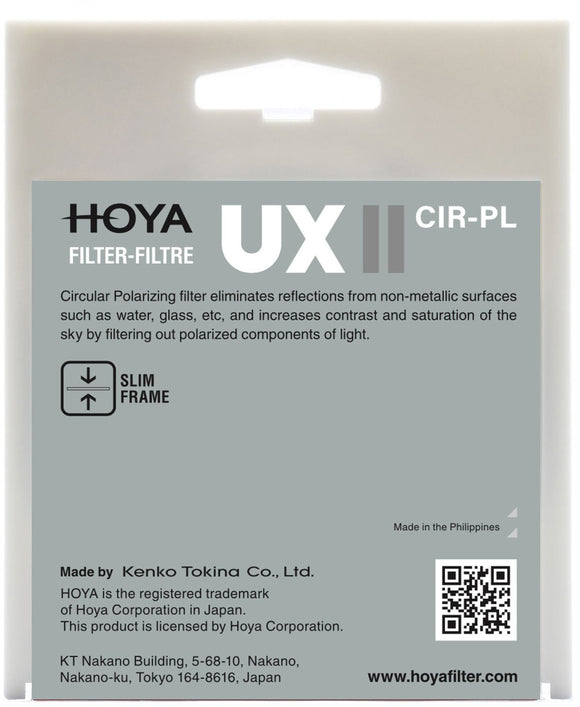 Hoya filter circular polarizer UX II 62mm