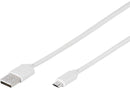 Vivanco cable USB - microUSB 1.0m, white (35816)-1
