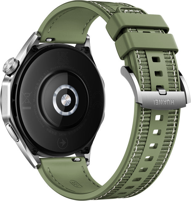 Gt 4  montre connectée  gps satellite  amoled  46 mm  étanche  tissé vert