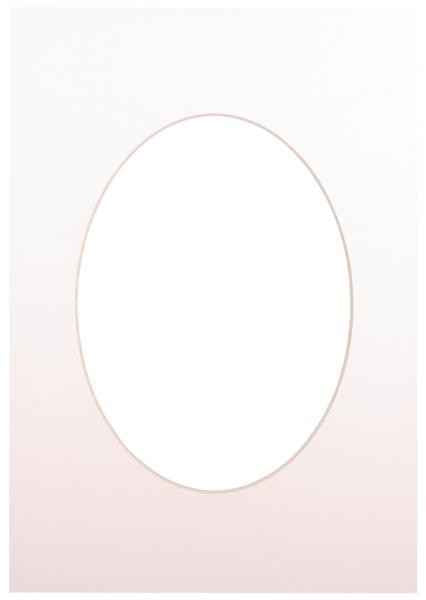 Passepartout 30x40, soft white oval