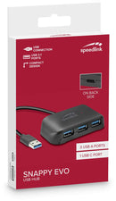 Concentrateur USB Speedlink Snappy Evo 4 ports (SL-140109-BK)