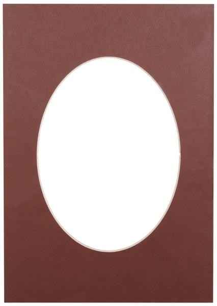 Passepartout 21x29.7, dark brown oval