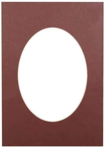 Passepartout 21x29.7, dark brown oval
