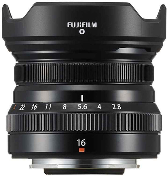 Objectif Fujifilm Fujinon XF 16 mm f/2,8 R WR, noir