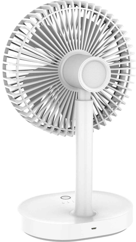 Platinet rechargeable fan 3000mAh, white/grey (45242)