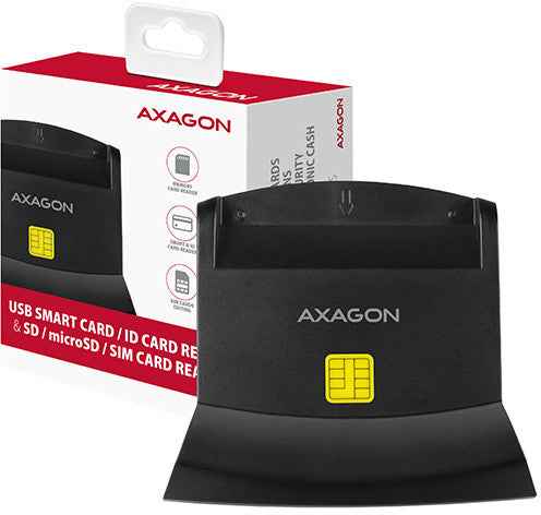 AXAGON Universal desktop USB contact Smart/ID and SD/microSD/SIM card reader | CRE-SM2