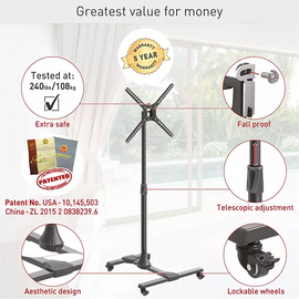 Barkan Mobile TV Mount Cart 13"-65", "SW310H"