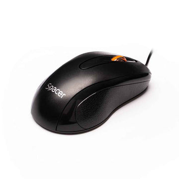 MOUSE Spacer, PC sau NB, cu fir, USB, optic, 1200 dpi, butoane/scroll 3/1, , negru, "SPMO-F01" (timbru verde 0.18 lei)