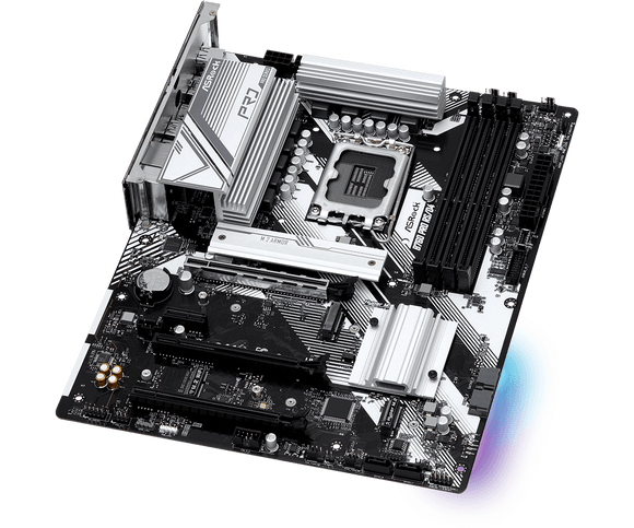 ASROCK MB Desktop B760 Pro RS (S1700, 4x DDR4, 2x PCIe 4.0 x16, 1x PCIe 3.0 x16, 1x PCIe 3.0 x1, 2x Hyper M.2 PCIe Gen4x4, 1x M.2 PCIe Gen 4x2, 4x SATA3, 2x USB-C, 7x USB 3.2, 4x USB 2.0, 1xRJ-45 2.5GB, 1x HDMI, 1x DP, ATX