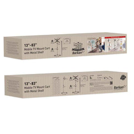 Barkan Mobile TV Mount Cart+Self 32"-83", "SW411H"