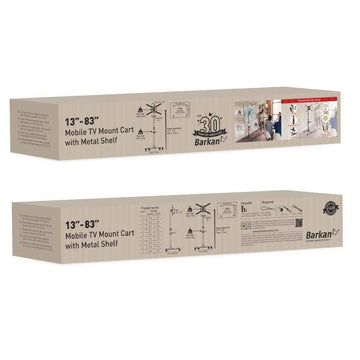 Barkan Mobile TV Mount Cart+Self 32"-83", "SW411H"