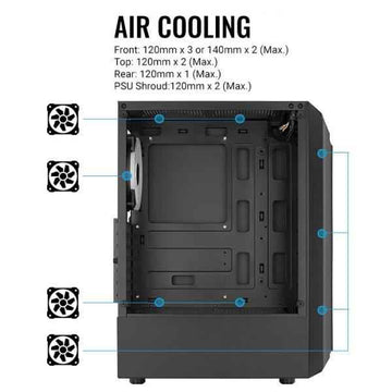 Computer case Aerocool Bionic Midi Tower Black