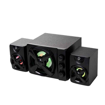 ENCEINTES SPACER Gaming 2.1, RMS : 11 W (2 x 3 W + 5 W), réglage du volume, des basses et des aigus, caisson de basses en bois MDF, 3 x LED, alimentation USB, noir, « SPB-THUNDER » (tampon vert 2,00 lei) 43501938