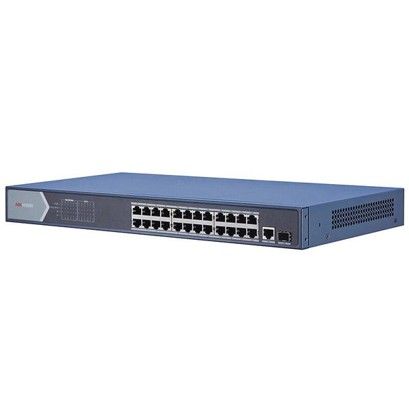 Hikvision DS-3E0526P-E network switch Unmanaged Gigabit Ethernet (10/100/1000) Power over Ethernet (PoE) Blue