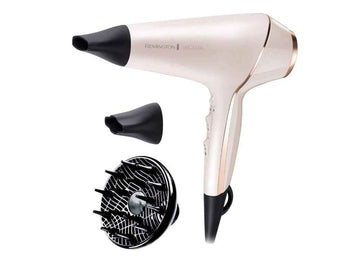 Remington | Hair dryer | ProLuxe AC9140 | 2400 W | Number of temperature settings 3 | Ionic function | Diffuser nozzle | White/Gold/Black