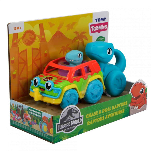 Coffret de voitures TOMY avec dinosaures Chase & Roll Raptors, E73251