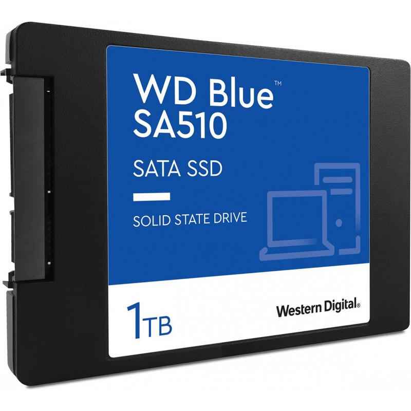 Disque SSD WD Blue SA510 1 To SATA III 6 Gbit/s, boîtier 2,5 pouces, 7 mm, interne, emballage individuel