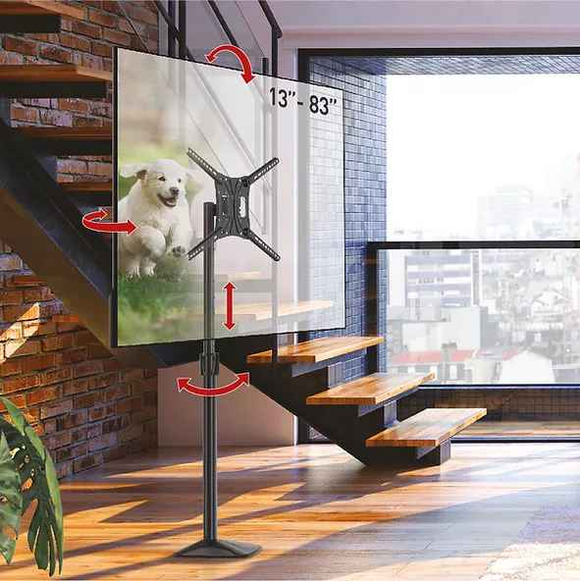 Barkan Fixed Floor Stand TV Mount 13-83", "FS420"