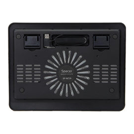 Support pour ordinateur portable 156" grille métallique ventilateur 14 cm avec led bleue noir "sp-nc19"/45504838 timbre vert 08 lei