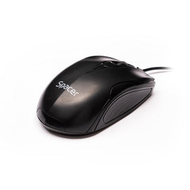 MOUSE Spacer, PC sau NB, cu fir, USB, optic, 1200 dpi, butoane/scroll 3/1, , negru, "SPMO-M11" (timbru verde 0.18 lei)