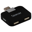 HUB extern SPACER, porturi USB: USB 2.0 x 4, conectare prin USB 2.0, cablu 1m, negru, "SPH-316" (timbru verde 0.8 lei)