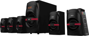 BOXE PC AKAI, 5.1, RMS 5 x 12 W, Bluetooth, cu fir, telecomanda wireless, conector Bluetooth, alimentare 220V, Jack 3.5mm, USB, negru, "HT014A-5086F" (timbru verde 11.00 lei)