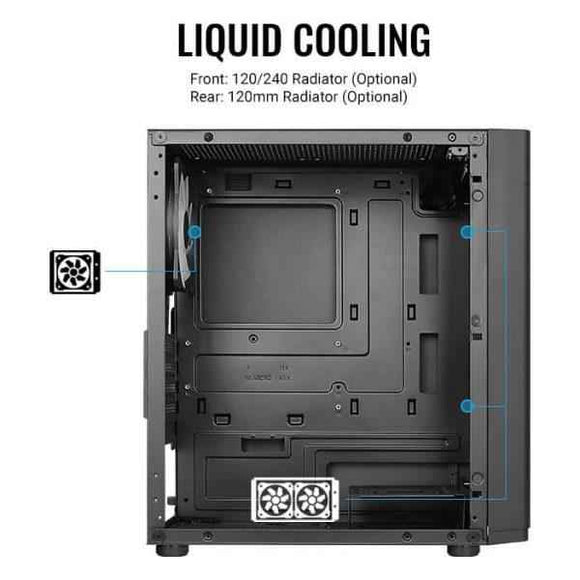 Aerocool HEXFORMBKV2 Micro ATX PC Case 3 Fans FRGB Black