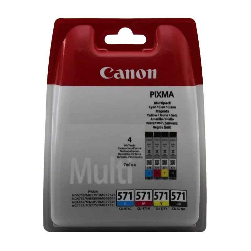 Cartouche d'encre Canon CLI571 Multipack 4p C/M/Y/BK
