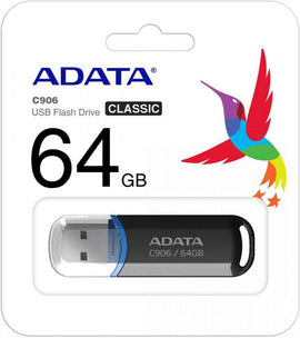 ADATA | USB Flash Drive | C906 | 64 GB | USB 2.0 | Black